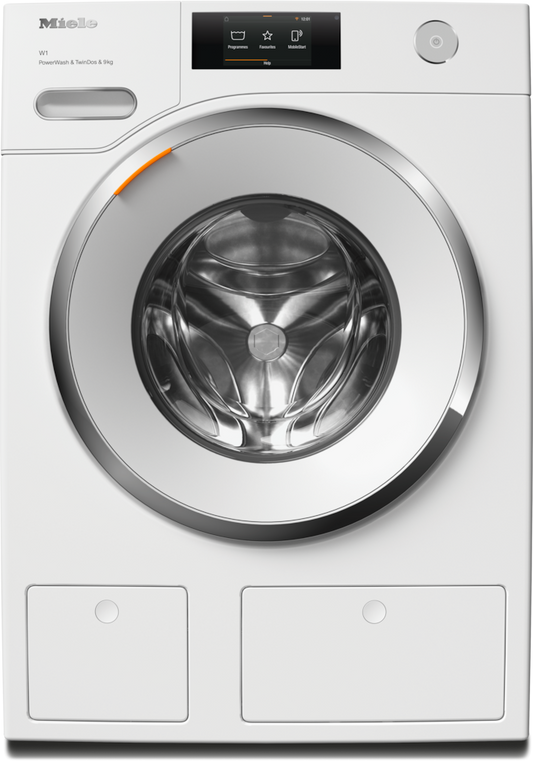 9kg Front-Load Washing Machine, 1600 rpm, Auto Detergent Dosing, Steam & WiFi, White