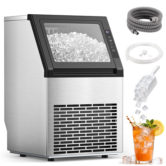 80Lbs/24H Undercounter ice Machine with 28Lbs Ice Storage Capacity
