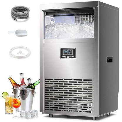 100Lbs/24H Commercial Ice Maker 58045RCI0 - STEEL