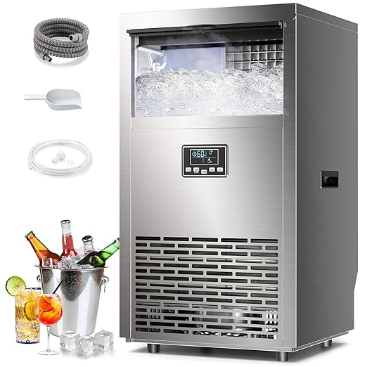 100Lbs/24H Commercial Ice Maker 58045RCI0 - STEEL