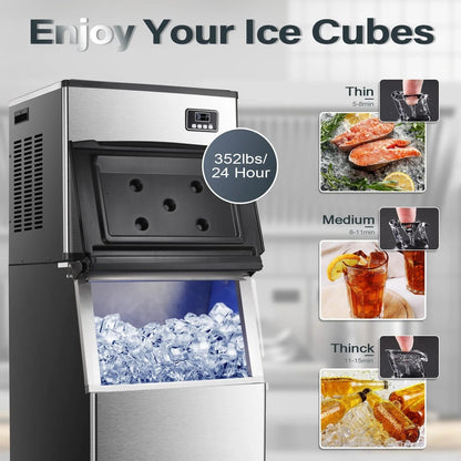 Commercial Ice Maker Machine Freezer Large Storage