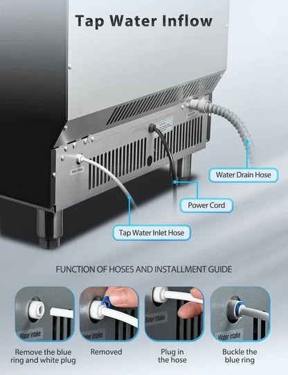 Commercial Ice Makers Machine Stainless Steel Makers Freestanding