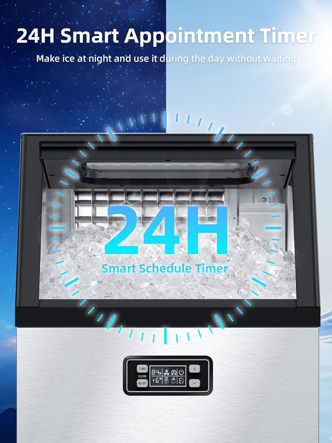Commercial Ice Makers Machine Stainless Steel Makers Freestanding