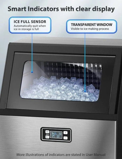 Commercial Ice Makers Machine Stainless Steel Makers Freestanding