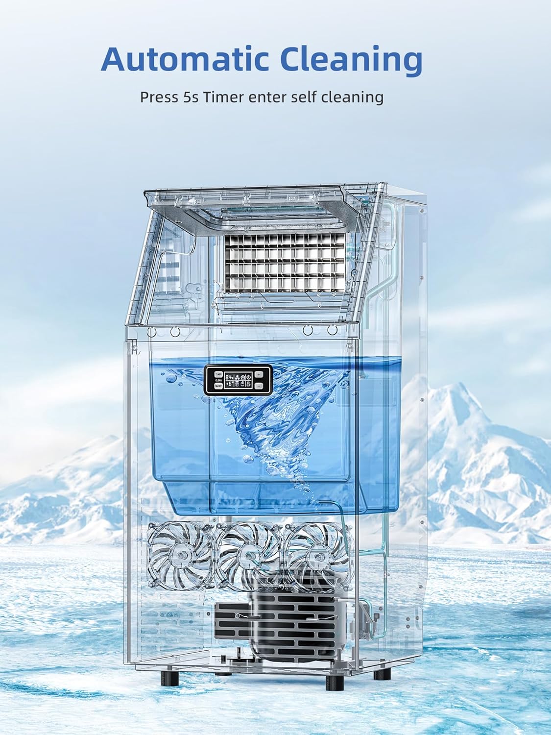 Commercial Ice Makers Machine Stainless Steel Makers Freestanding