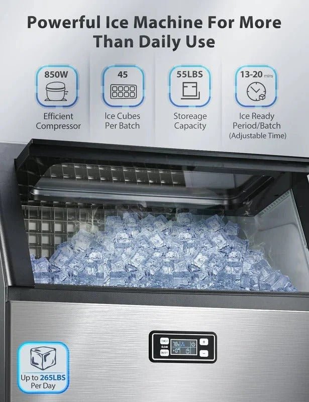 Commercial Ice Makers Machine Stainless Steel Makers Freestanding