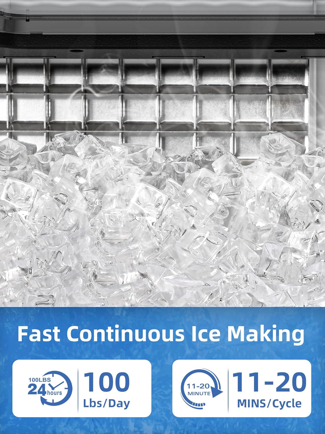 Commercial Ice Makers Machine Stainless Steel Makers Freestanding