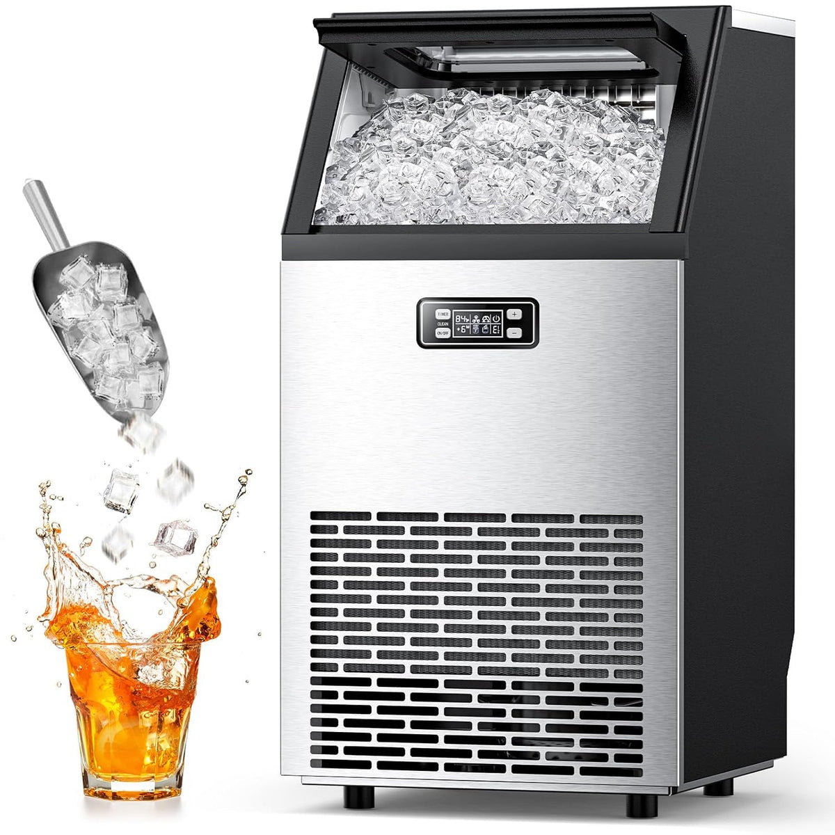 Commercial Ice Makers Machine Stainless Steel Makers Freestanding