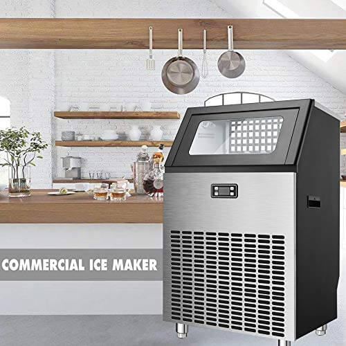 Commercial Ice Makers Machine Stainless Steel Makes 265 Lbs of Ice