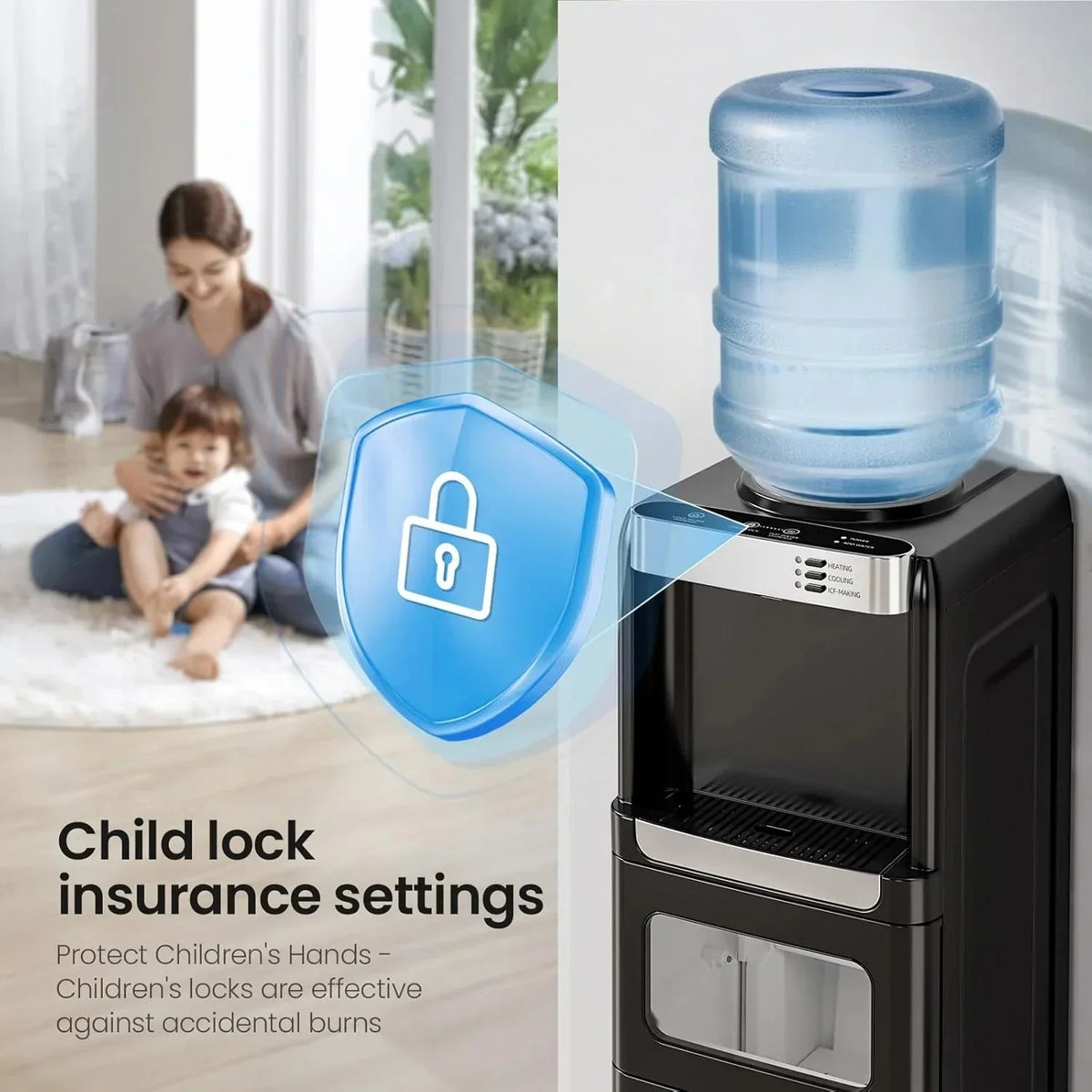 Water Cooler Dispenser with Ice Maker